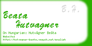 beata hutvagner business card